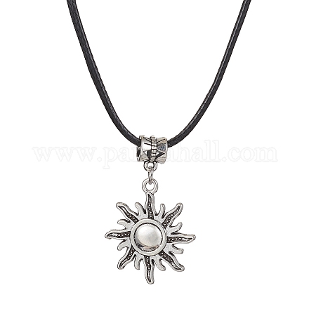 Ожерелья с подвесками от солнца в тибетском стиле из сплава NJEW-JN04569-1