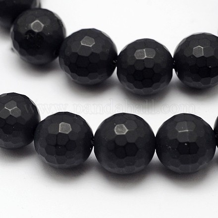 Natürliche schwarze Achat Perlen Stränge X-G-D710-6mm-06-1