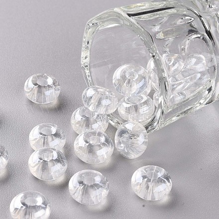 Perles rondes en verre de lustre de couleurs transparentes X-SEED-S045-002A-D01-1