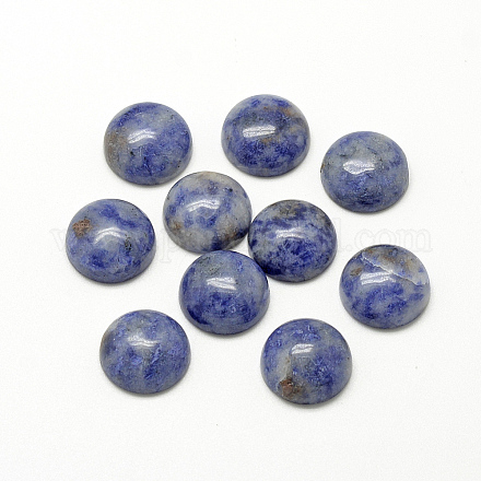 Cabujones de jaspe de punto azul natural G-R416-10mm-45-1