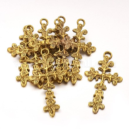 Tibetan Antique Golden Pendants X-GLF1360Y-1