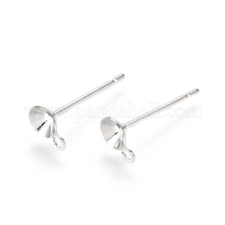 Accessoires de puces d'oreilles en 304 acier inoxydable STAS-I123-24S-1