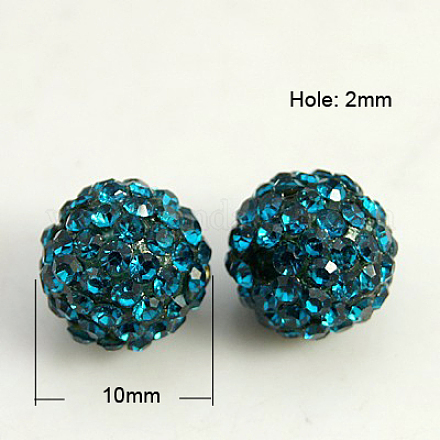 Abalorios de resina de Diamante de imitación RB-A025-10mm-A06-1