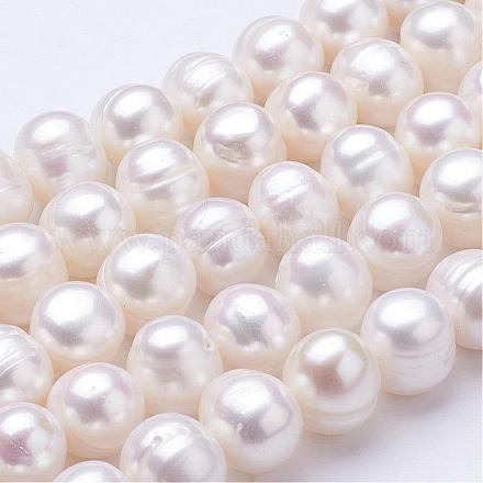 Fili di perle di perle d'acqua dolce coltivate naturali PEAR-F004-45-1