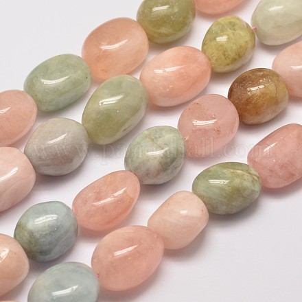 Chapelets de perles en morganite naturelle G-D803-10-1