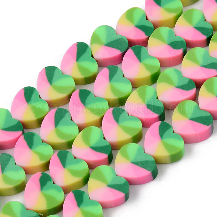 Handmade Polymer Clay Beads Strands X-CLAY-N008-002A-1