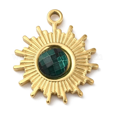 Real 18K Gold Plated 304 Stainless Steel Pendants STAS-A084-21G-01-1
