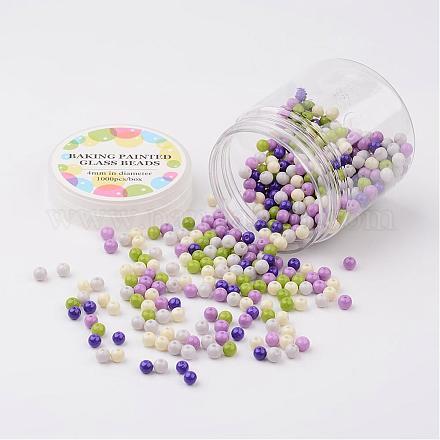 Kits de perles en verre HY-JP0002-4mm-08-1