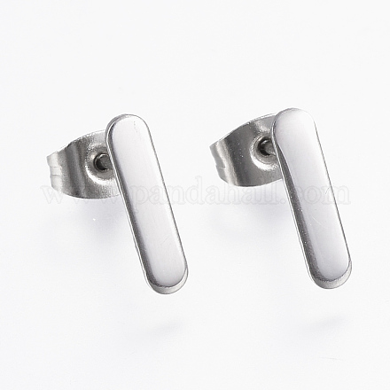 304 Stainless Steel Stud Earrings EJEW-H350-18P-1