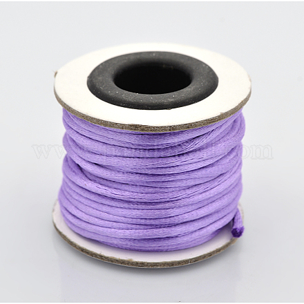 Cordons fil de nylon tressé rond de fabrication de noeuds chinois de macrame rattail NWIR-O001-A-12-1