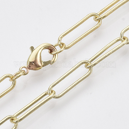 Fabrication de collier de chaîne trombone ovale ronde MAK-S072-05B-LG-1