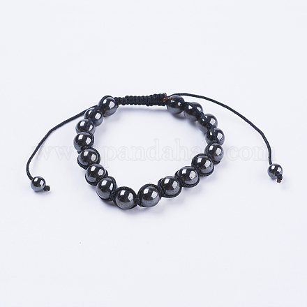 Bracelets réglables de perles tressées avec cordon en nylon BJEW-F308-50-1