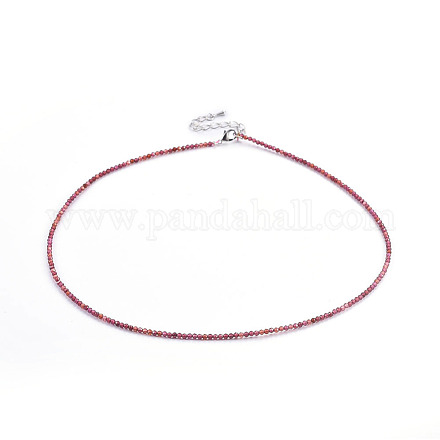 Grenat naturel colliers de perles NJEW-F245-A10-1
