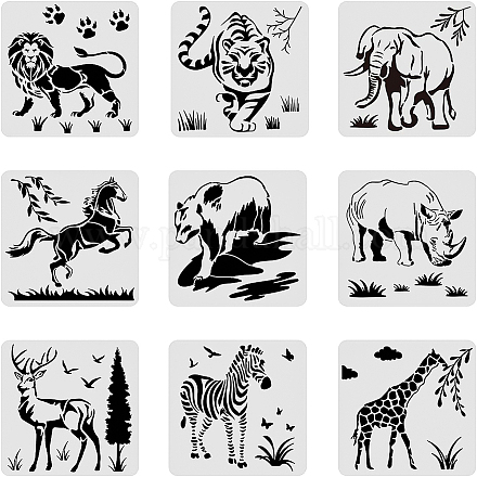 Large Plastic Reusable Drawing Painting Stencils Templates DIY-WH0172-022I-1