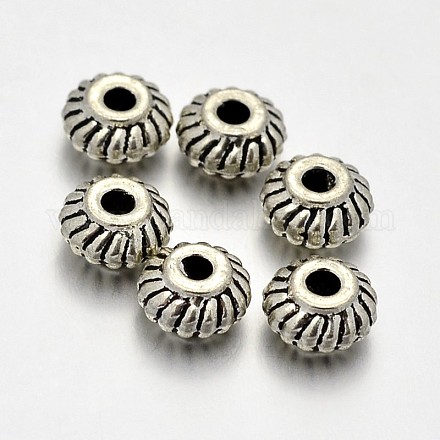 Perles d'espacement rondelles en alliage de style tibétain PALLOY-E381-04-6mm-NR-1