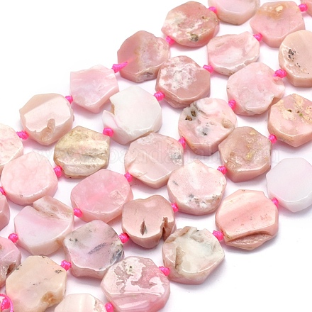 Rosa naturale perline opale fili G-O170-07-1