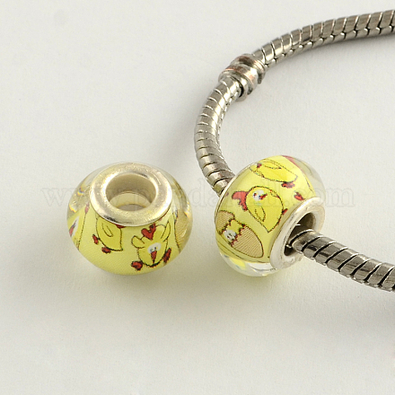 Large Hole Resin European Beads OPDL-Q128-26D-1