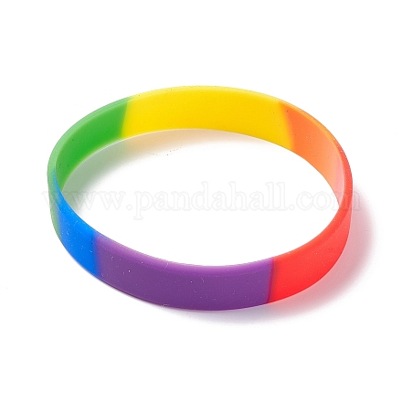 Pulsera del orgullo del arco iris BJEW-F423-01A-1