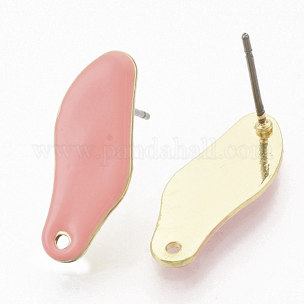Accessoires de clous d'oreilles émaillés de fer IFIN-N003-10C-1