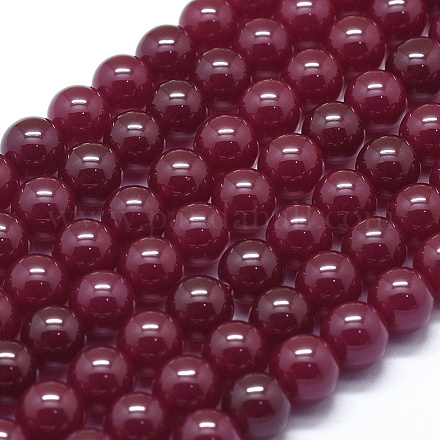 Natural Red Corundum/Ruby Beads Strands G-D0013-54-1