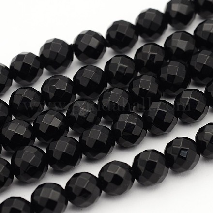 Brins de perles d'onyx noir X-GSF10mmC097-1