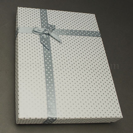 Cajas de cartón de joyas con bowknot y la esponja en el interior X-CBOX-R022-9-1