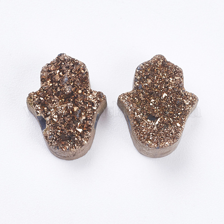 Perlas de ágata natural druzy G-E400-01-B05-1