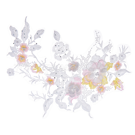 3d цветок органза полиэстер вышивка орнамент аксессуары DIY-WH0297-20A-1