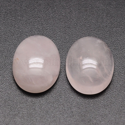 Ovali cabochon di quarzo rosa naturale G-K020-14x10mm-07-1