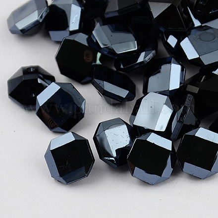 2-Hoyo botones de octágono de acrílico Diamante de imitación de Taiwán BUTT-F016-11.5mm-18-1