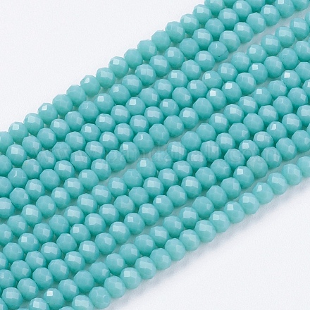 Chapelets de perle en verre opaque de couleur unie GLAA-F076-A04-1