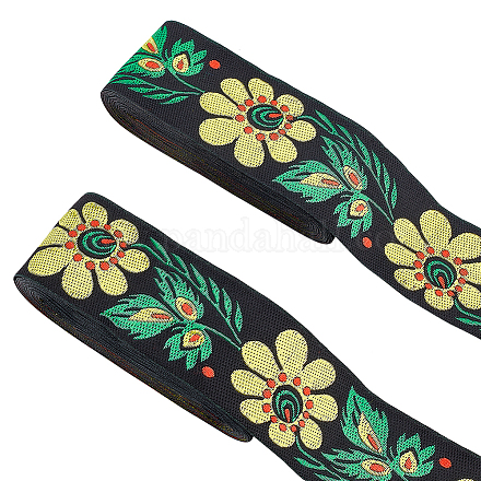 Polyesterband mit Blumenmuster im ethnischen Stil OCOR-WH0047-47-1