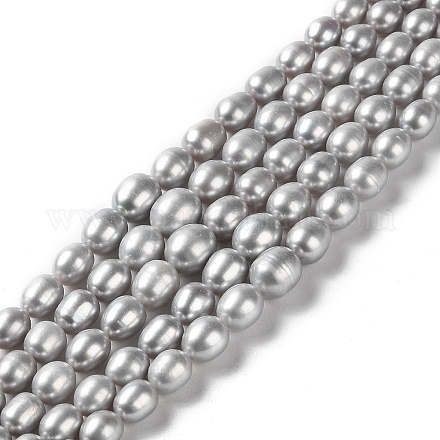 Fili di perle di perle d'acqua dolce coltivate naturali PEAR-E018-89-1