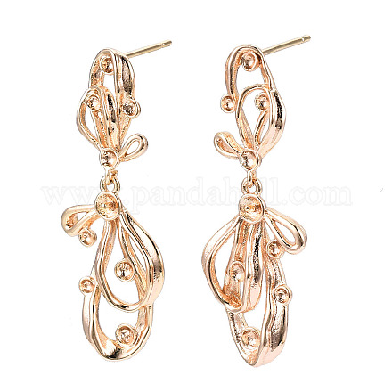 Brass Stud Earring Findings KK-N216-408-1