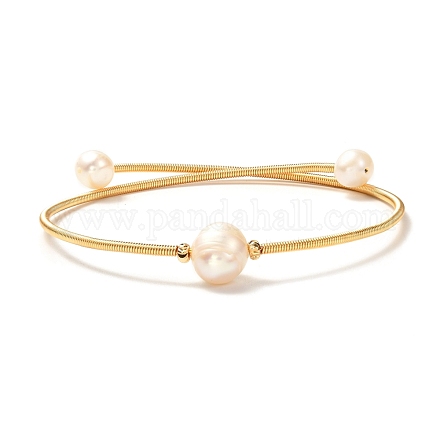 Braccialetto di perle di perle naturali per ragazze donne BJEW-JB06853-1