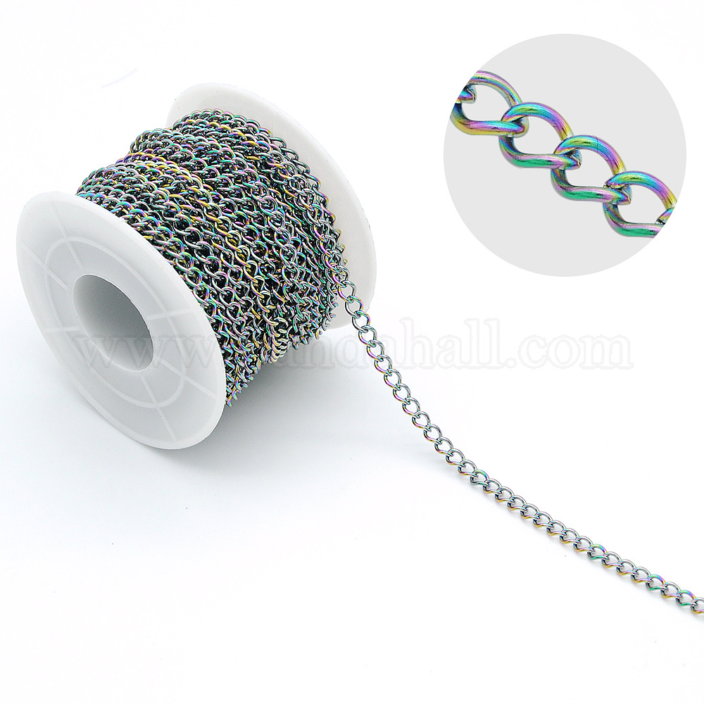 Wholesale Ion Plating(IP) 304 Stainless Steel Curb Chains