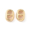 Brass Silicone Slide Charms, Rack Plating, Nickel Free, Oval, Real 18K Gold Plated, 12.5x8.5x4mm, Hole: 2mm