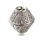 925 Sterling Silver Micro Pave Clear Cubic Zirconia Screw Clasps, Bicone, Platinum, 10x10mm, Hole: 2.4mm
