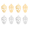 UNICRAFTALE 12Pcs 2 Colors Sugar Skull Charms 201 Stainless Steel Sugar Skull Pendants 1.2mm Hole Dangle Charms Earring Charms Bracelets Necklace Pendants For Jewelry Making Charms