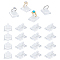 Plastic Single Ring Display Stands, White, 3.3x2.5x1.4cm