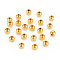 ABS Plastic Beads, Round, Golden Plated, 4x3.5mm, Hole: 1.2mm, about 9600pcs/320g