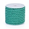 Polyester Cord, Twisted Cord, Dark Cyan, 5mm, about 4.37 yards(4m)/roll