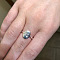 Fashionable Alloy Finger Rings, Special-Interest, for Women, Oval with Birth Flower, Silver, US Size 6(16.5mm)