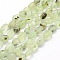 Natural Prehnite Beads Strands, Oval, 5~12x6~9x4~7mm, Hole: 1mm, about 50~53pcs/strand, 15.3 inch~15.7 inch