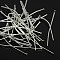 Iron Flat Head Pins, Silver, 50x0.75~0.8mm, about 4200pcs/1000g