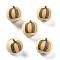 Halloween Printed Schima Wood European Beads, Round, Pumpkin, 15x14.5mm, Hole: 4mm