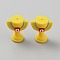 Silicone Beads, Yellow, Trophy, 27x23x14mm, Hole: 2mm