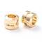 Brass Beads, Long-Lasting Plated, Column, Real 24K Gold Plated, 5x4mm, Hole: 2.5mm