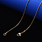 PVD Vacuum Plating 304 Stainless Steel Boston Link Chain Necklace, with Lobster Claw Clasp, Real 18K Gold Plated, 19.68 inch(50cm)x1.6mm