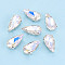 Sew on Rhinestone Montee Beads, with Brass Prong Settings, Garments Accessories, Teardrop, Crystal AB, 18x9.1~9.7x6.1mm, Hole: 1mm, about 500pcs/bag